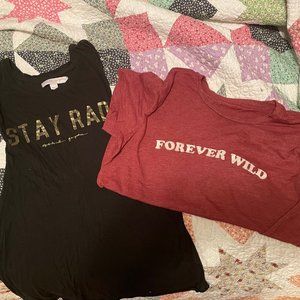 Lot of 2 SPIRITUAL GANGSTER tees (size medium)